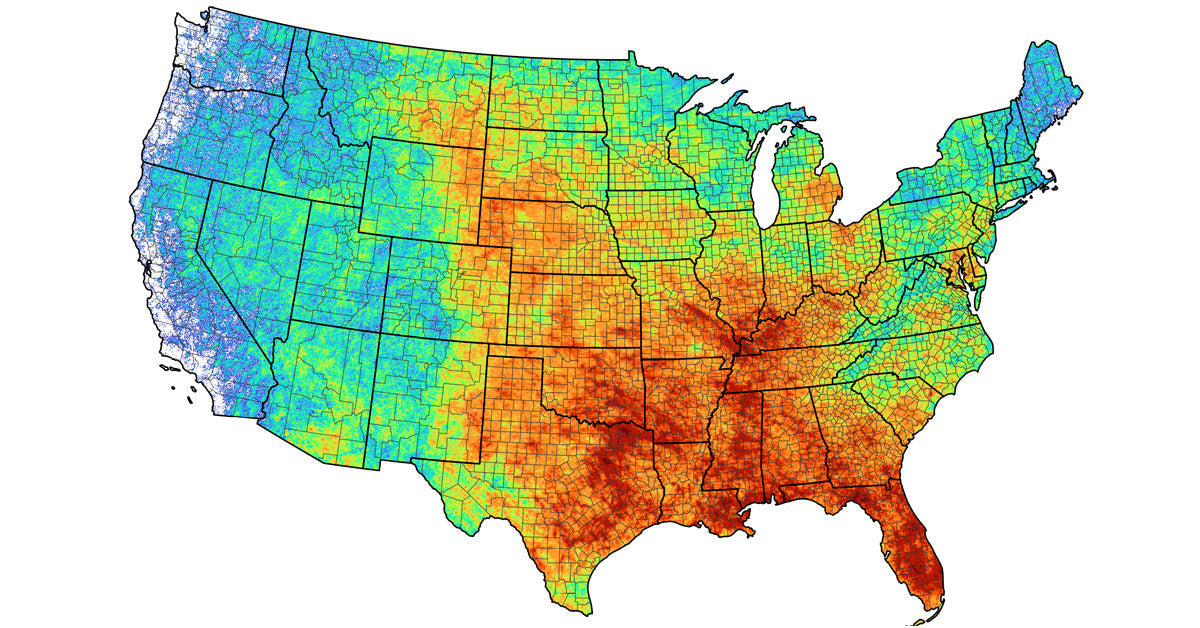 Lightning Strike Map of United States