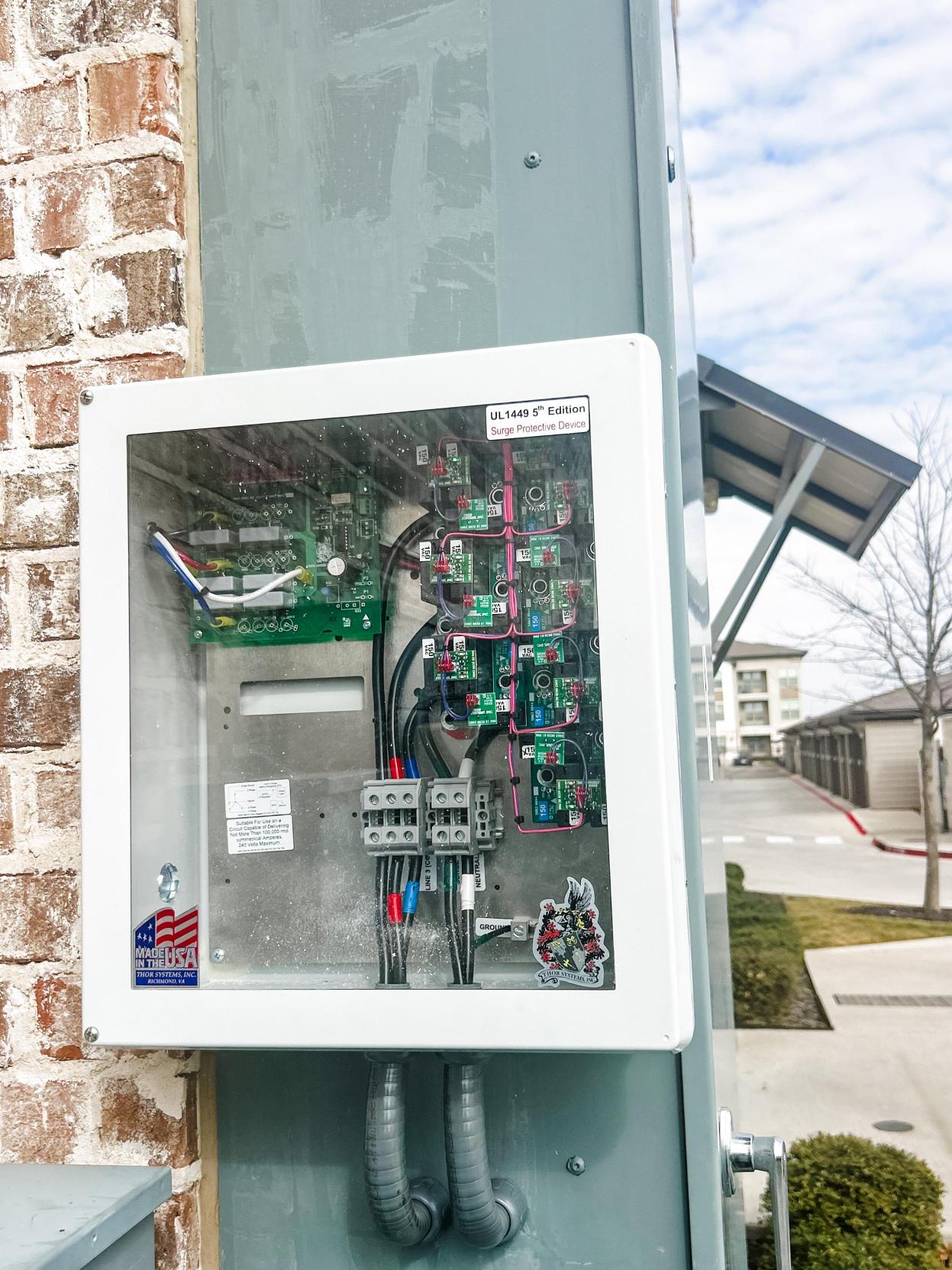 Commercial surge protection device provided by Lightning Safety Solutions.