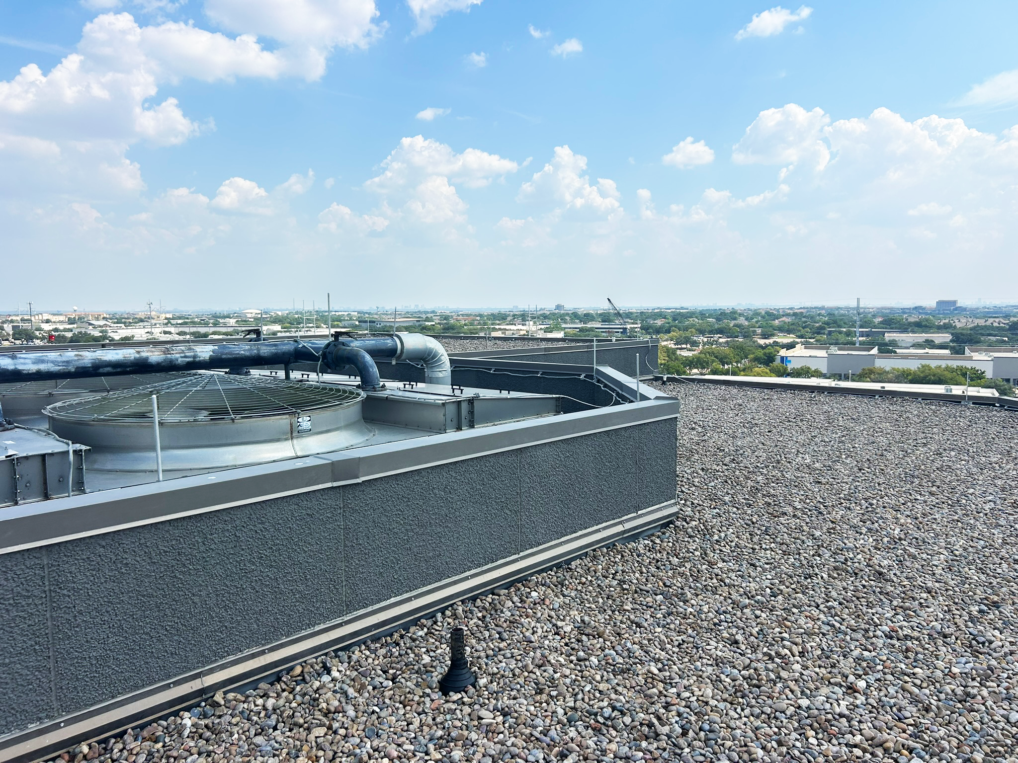 Commercial lightning protection installed by Lightning Safety Solutions.