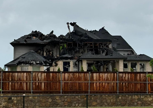 Frisco Texas home destroyed by a lightning strike, emphasizing the need for residential lightning protection provided by Lightning Safety Solutions.